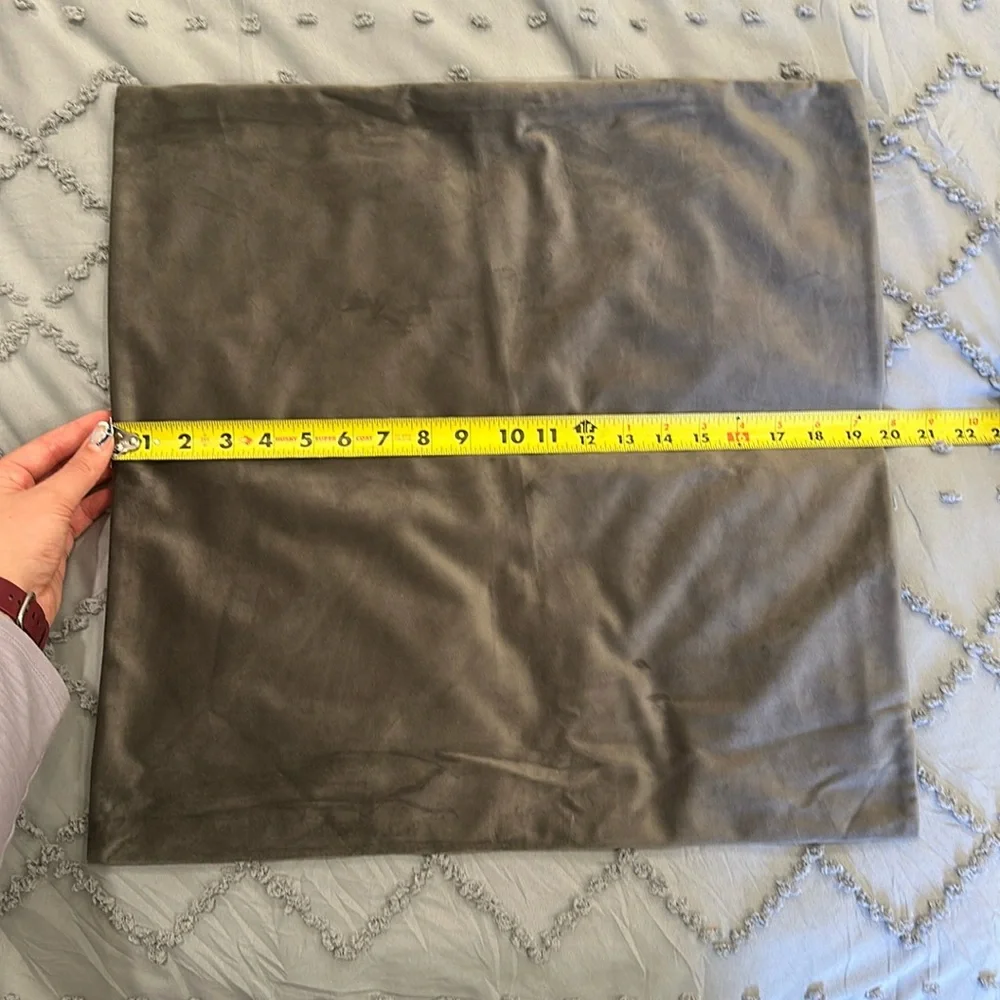 NWOT 1 dark gray velvet pillow cover